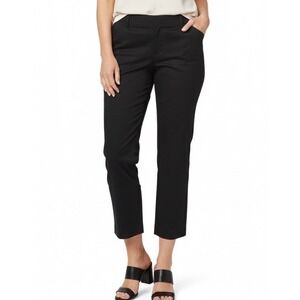 Talbots Black Perfect Crop Pants Curvy 14P Petite Cotton‎ Blend Summer Casual